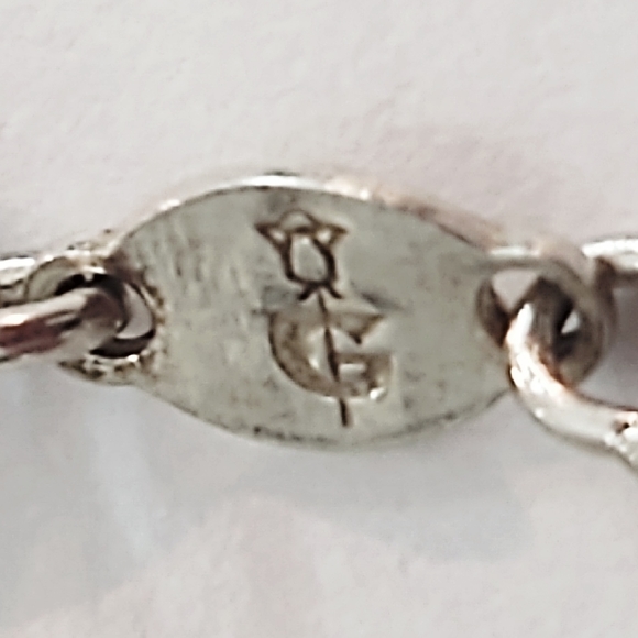 Vintage Sterling Silver 4 Leaf Clover Necklace made in Italy - Picture 4 of 6